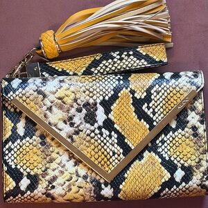 ALDO Multicolor Snake Print Clutch